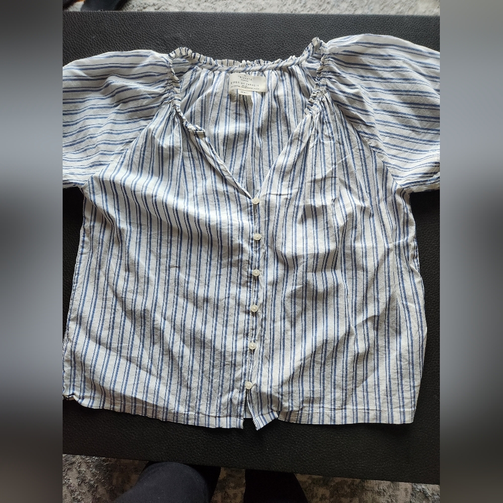 NEW TROVATA june blouse in swim stripe